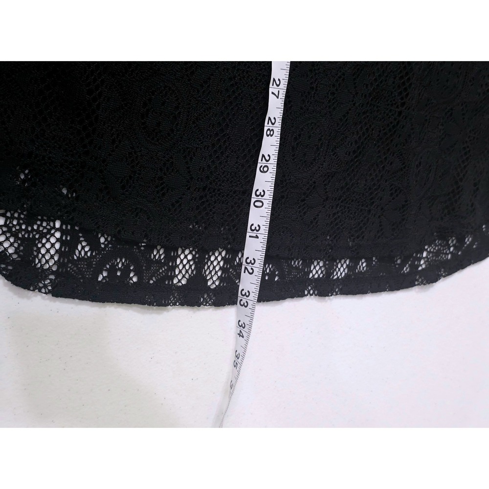 Mossimo Supply Co Womens Black Lace Halter Fit and Flare Keyhole Back Dress Sz M - Picture 7 of 9